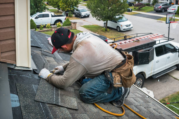 Professional Gutter Repair And Installation technician working in Comfrey, MN